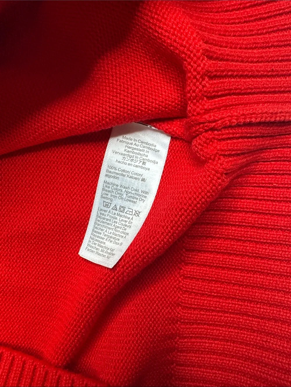 J. Crew Red Crewneck Sweater - Men's Classic Knit 100% Cotton